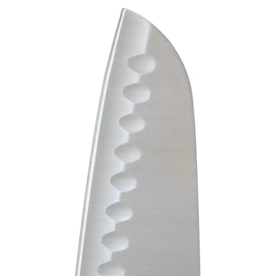 Couteau Santoku inox - lame 17cm Essentiel Black