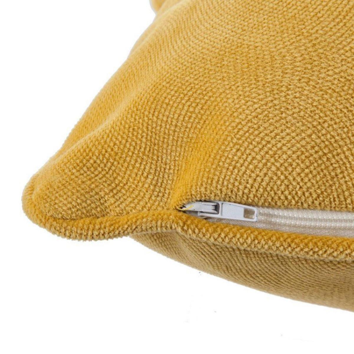 Coussin ''Lilou'' Effet velours 30 x 50 cm Atmosphera - Couleur: Ocre