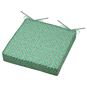 Galette de chaise graphique - Vert