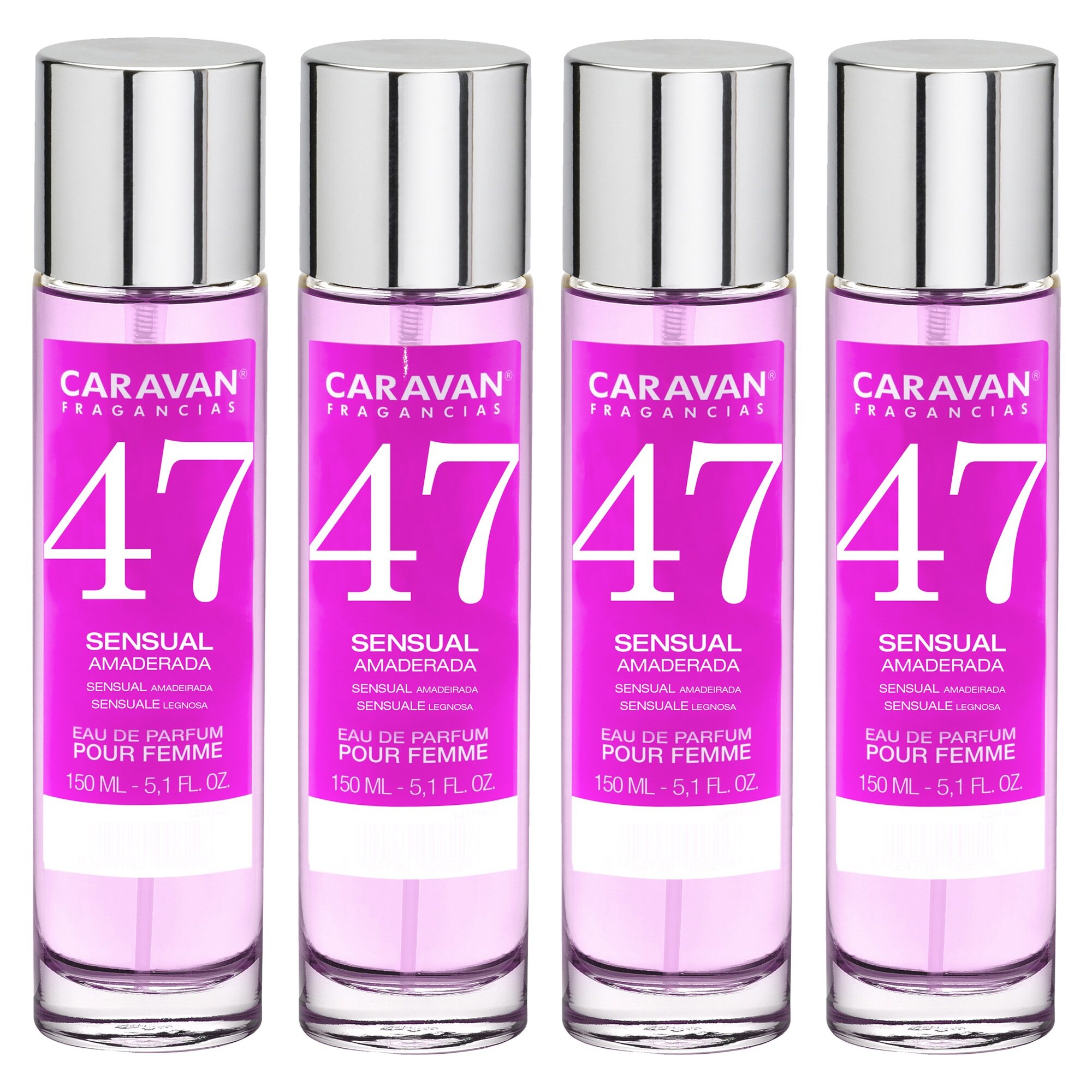 Caravan fragancias set de 4 frascos perfume de mujer nº47, de 150 ml