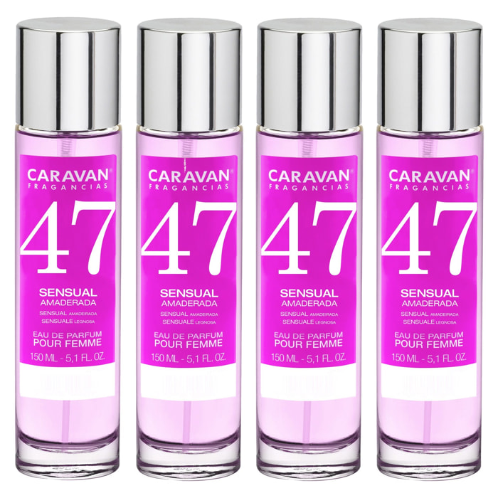 Caravan fragancias set de 4 frascos perfume de mujer nº47, de 150 ml