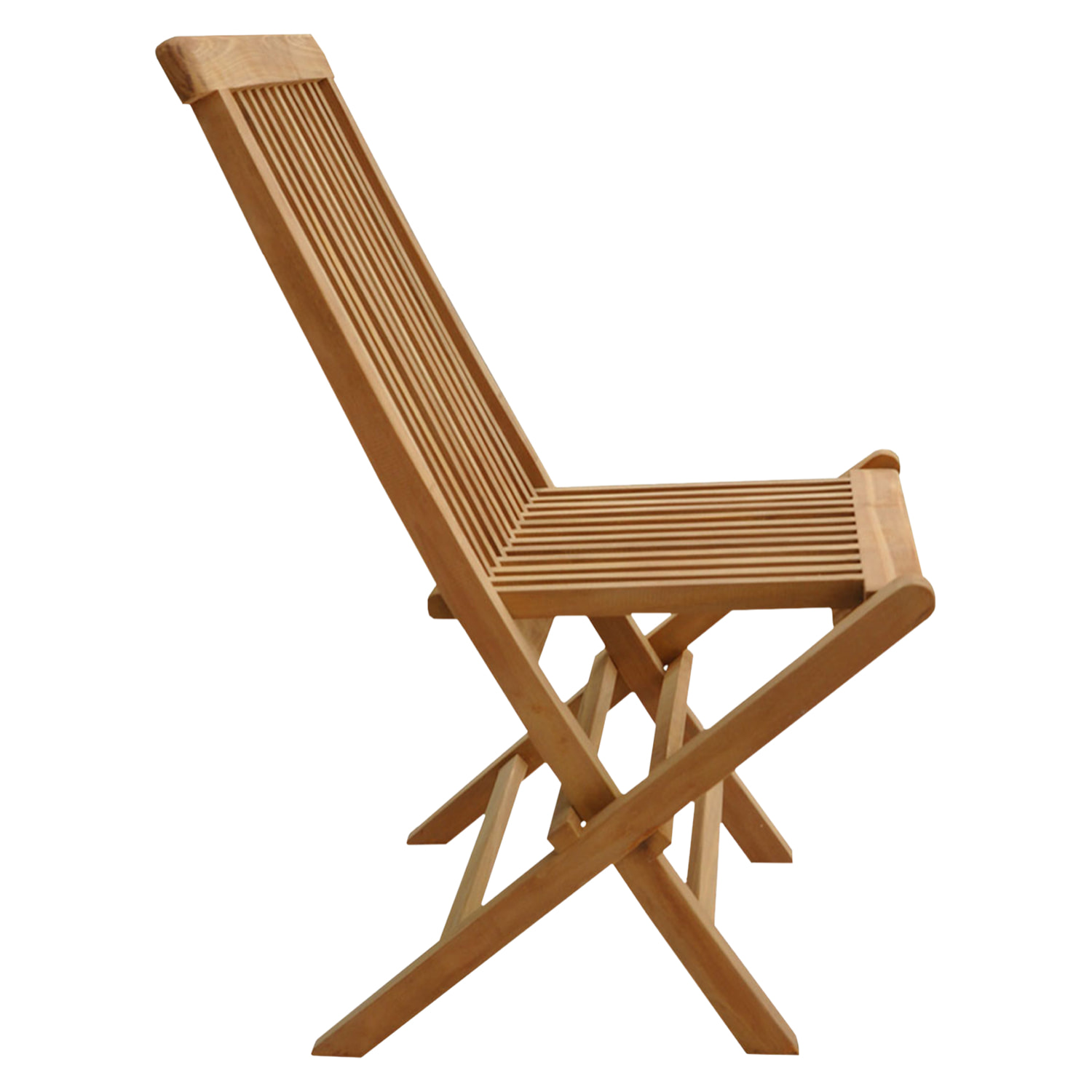 Lot de 4 chaises de jardin en teck LOMBOK