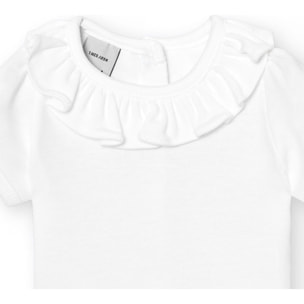 Body bebé manga corta cuello volante