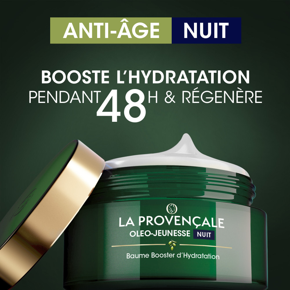 La Provençale Duo Routine Anti-Âge Bio Oleo-Jeunesse – Crème Jour & Baume Nuit à l'Olive Verte et Acide Hyaluronique – Hydratati
