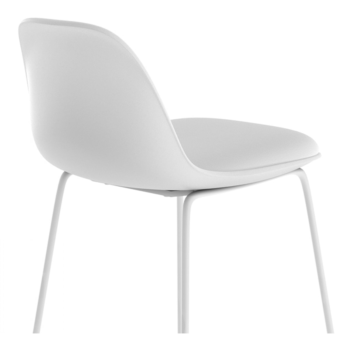 Chaise de bar Leni blanche 75 cm (lot de 2)