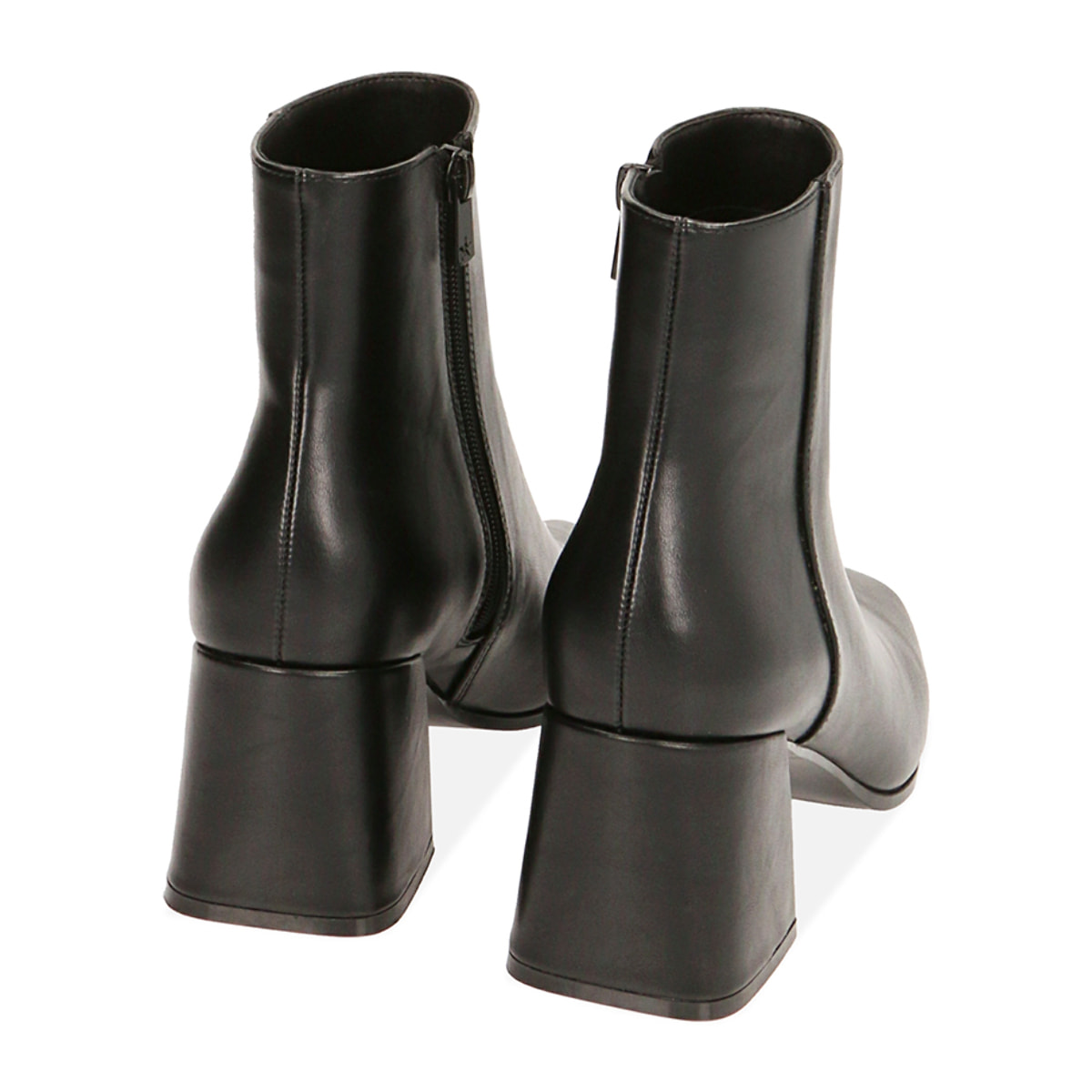Ankle boots neri, tacco 7 cm