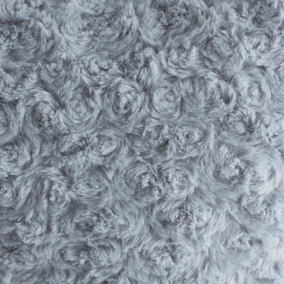 Coussin coeur bouclette gris 28x36cm