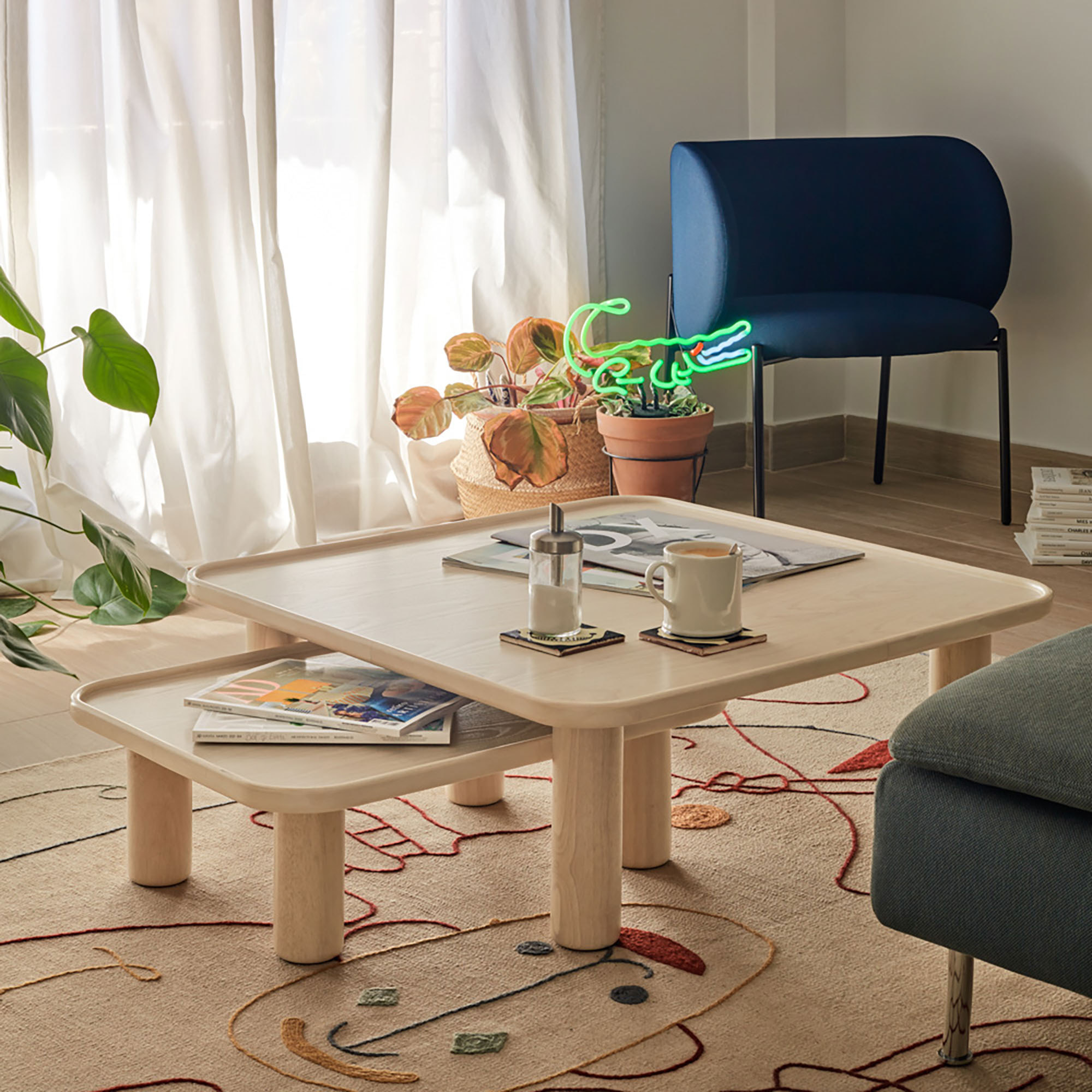 Mesa de centro nido Nest natural claro
