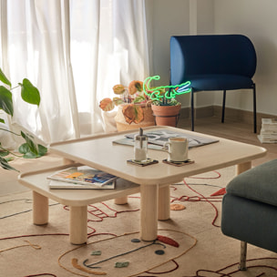 Mesa de centro nido Nest natural claro