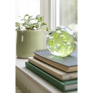 J-Line presse-papier Bulles - verre - vert - large