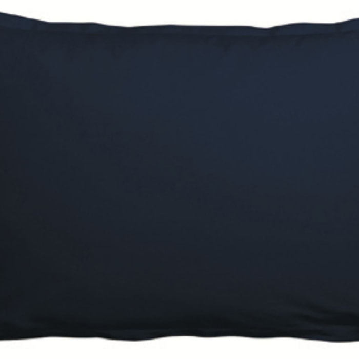 Lot de 2 taies Volant Plat Pique Bleu impérial