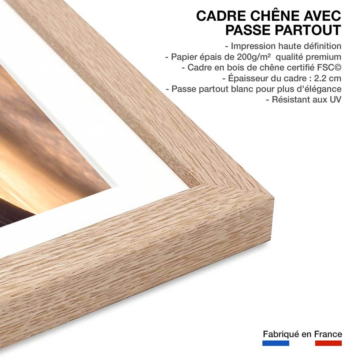 Affiche paysage moutain paradise Affiche sous cadre bois