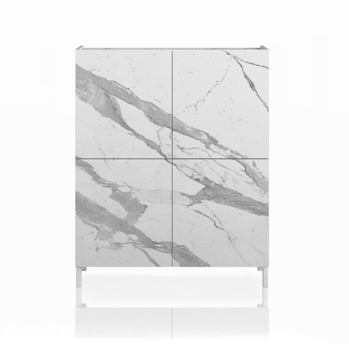 Tomasucci armoire haute EDDY WHITE MARBLE Blanc