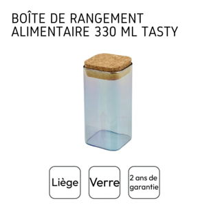 Boîte de conservation en verre avec couvercle 330 ml Tasty Green