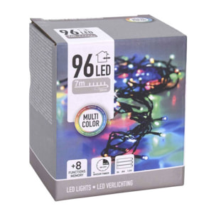 guirnalda con luces led multicolor con controlador de 8 funciones