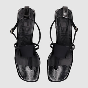 Sandalias - Negro - Tacón: 3 cm