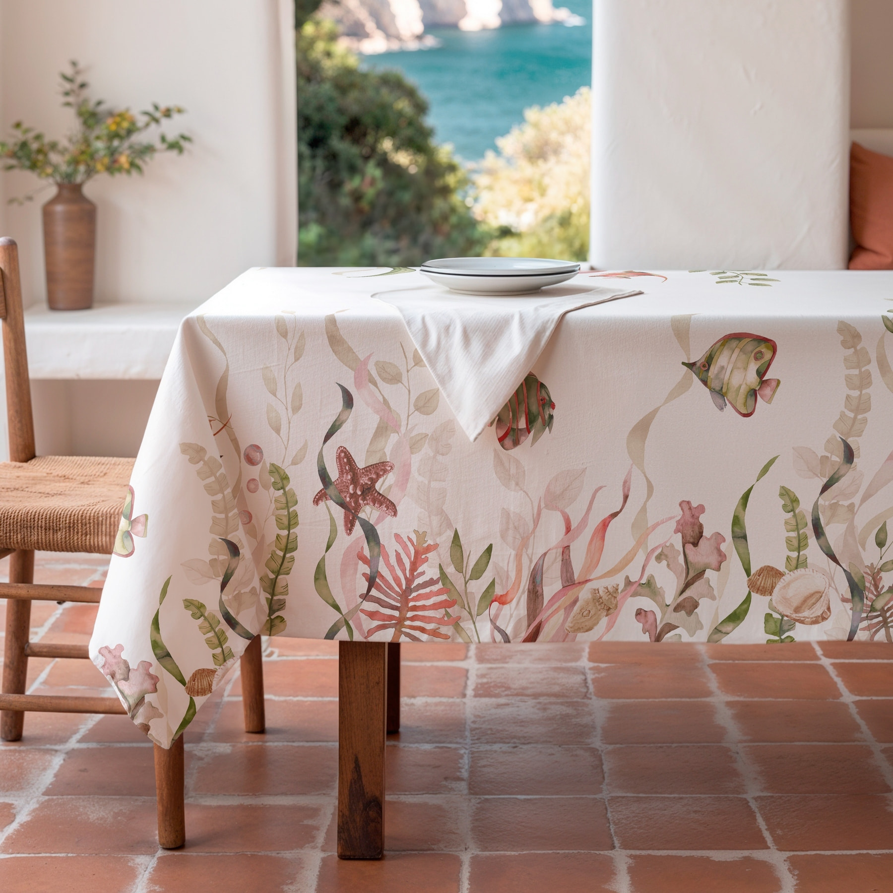 Nappe imprimée anti-tâches COPACABANA MULTICOLORE