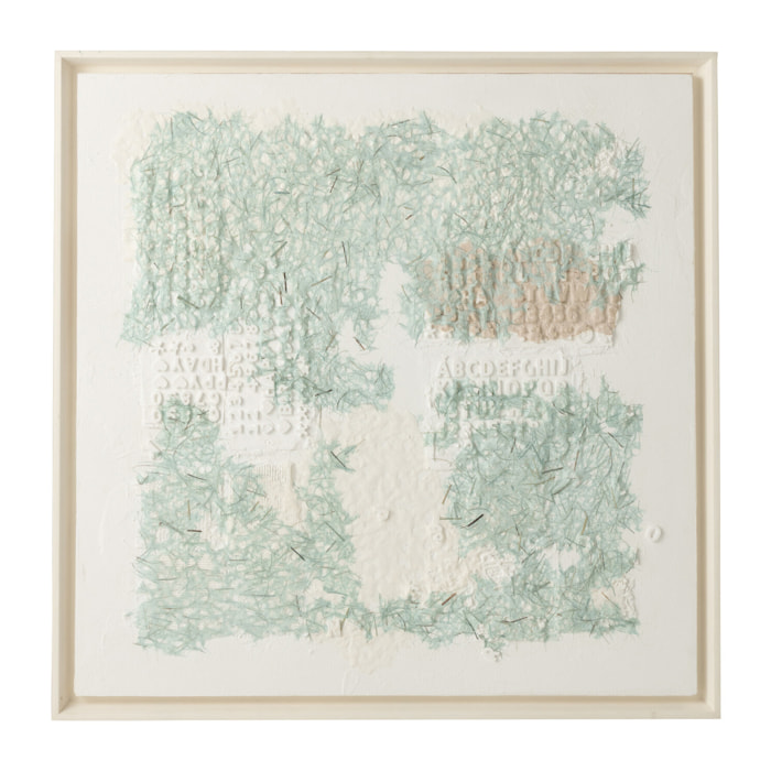 J-Line Tableau Plâtre - bois - blanc/vert clair