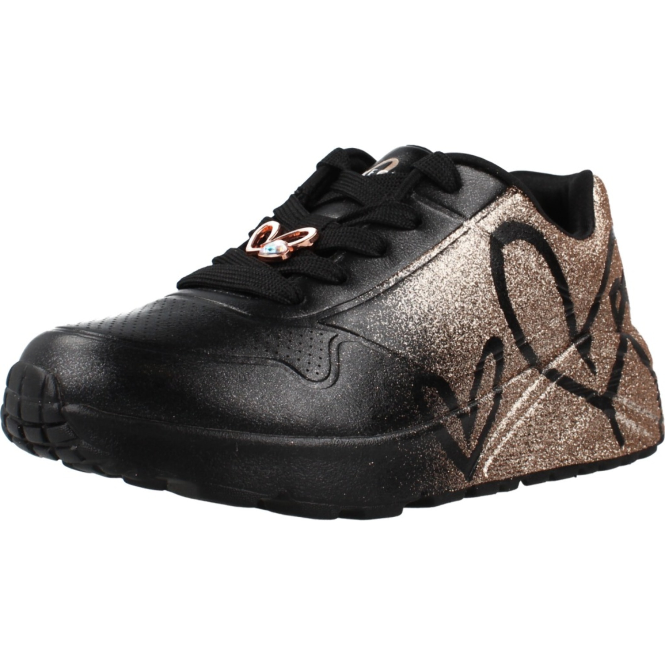 Zapatillas Niña Uno Lite - Heartdust Forever Negro