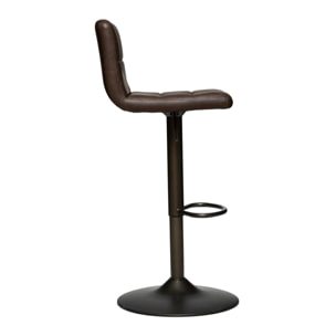 Chaise de bar ajustable "Delek" - marron