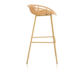 Pack 4 taburetes altos en tono arena 88x47 cm Ari Arena