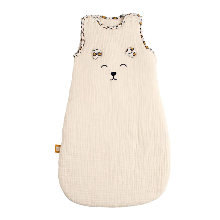 Gigoteuse bébé hiver en gaze de coton détails léopard
