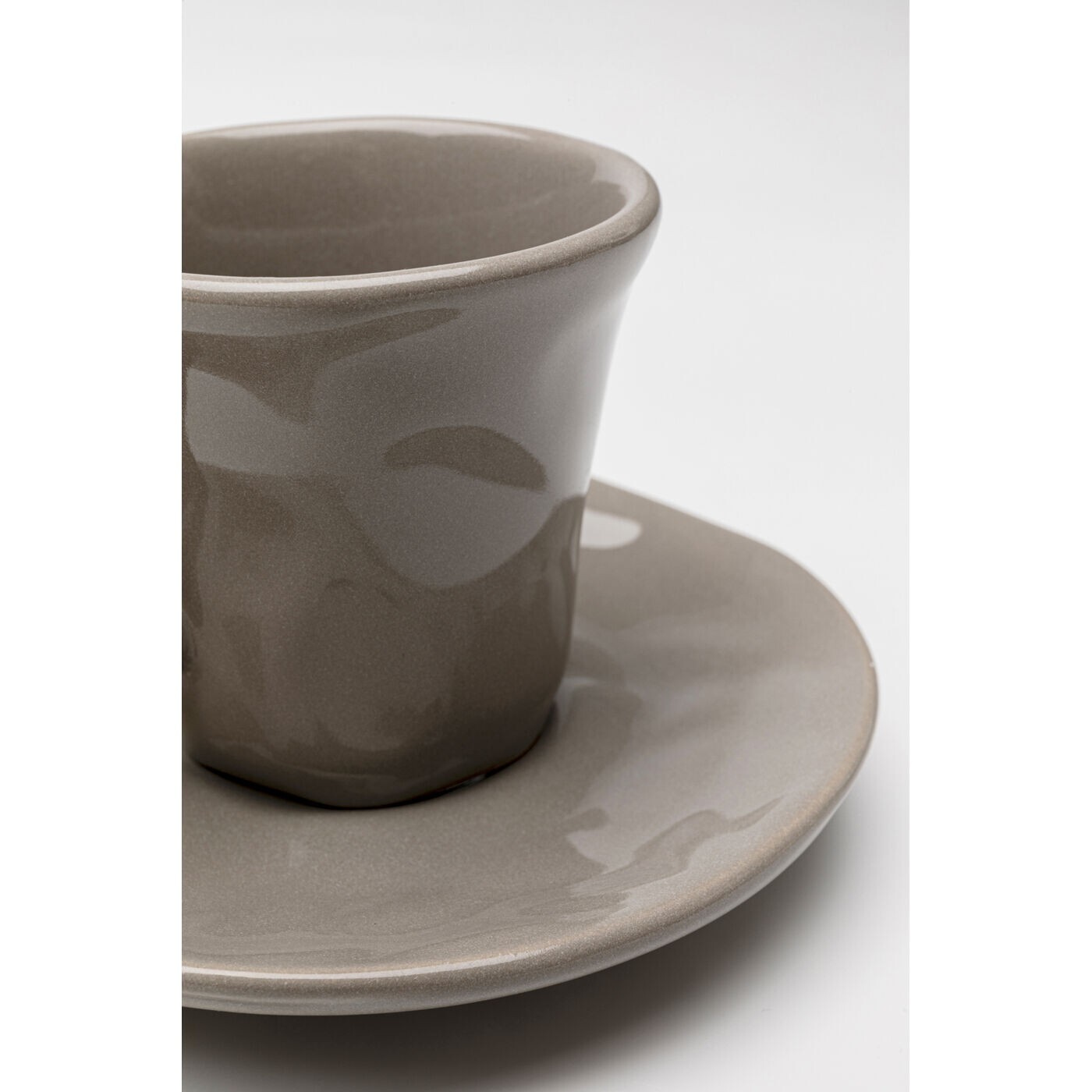 Tasses à espresso Organic taupe set de 6 Kare Design