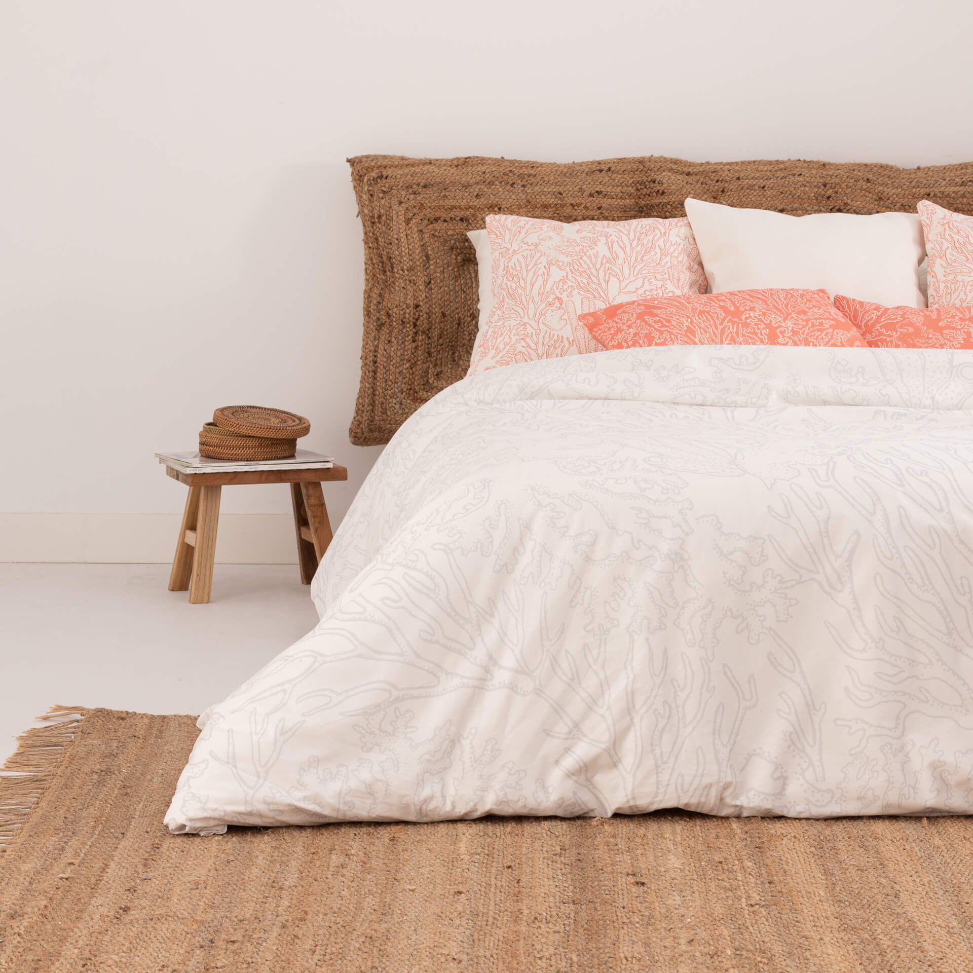 Housse de couette en 100% coton 157 fils Begur Gris