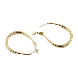 Pendientes de 47mm de diámetro acabado oro 18K