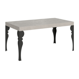Table extensible 90x160/264 cm Paxon cachemire pieds anthracite