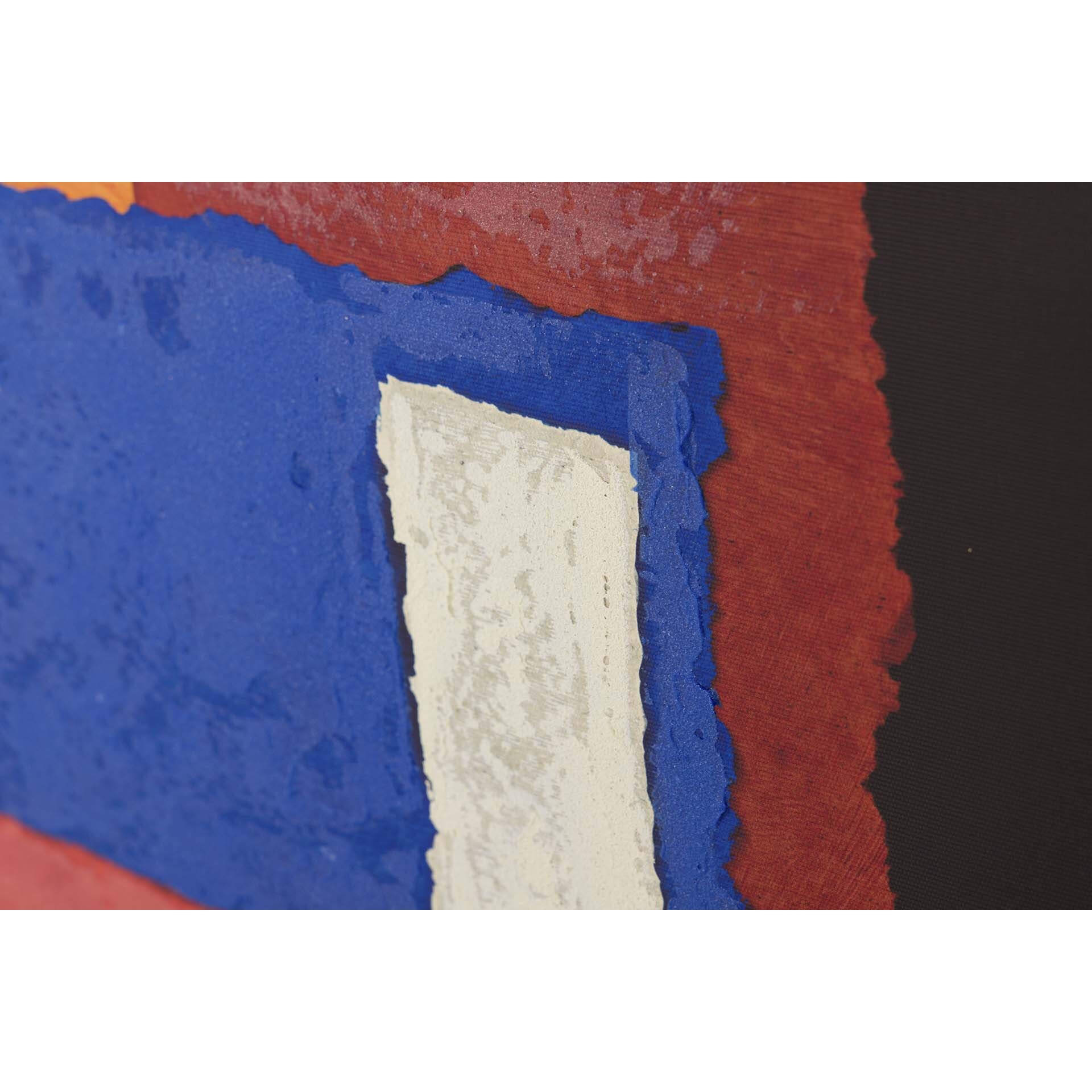 Cuadro Abstracto Relieve Con Marco Negro 63x4x93 Cm