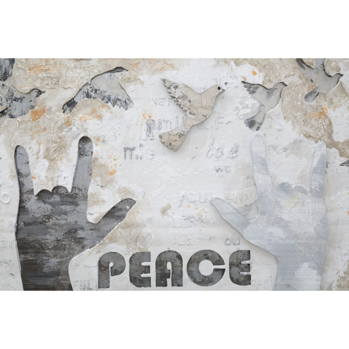 DIPINTO PEACE OFFICINE 55 MULTICOLORE