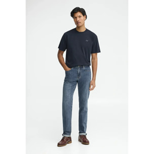 Camiseta azul marino de corte holgado con parche Polo Club
