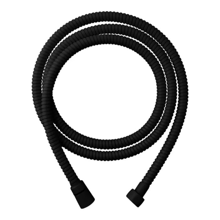 Flexible de douche inox NÉO 1,80 m – Anti-torsion – Connexion universelle F 1/2 – Certification ACS – Noir Ø 14 mm