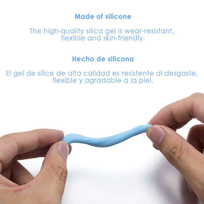 Protezione per orecchie per mascherine, in silicone chirurgico