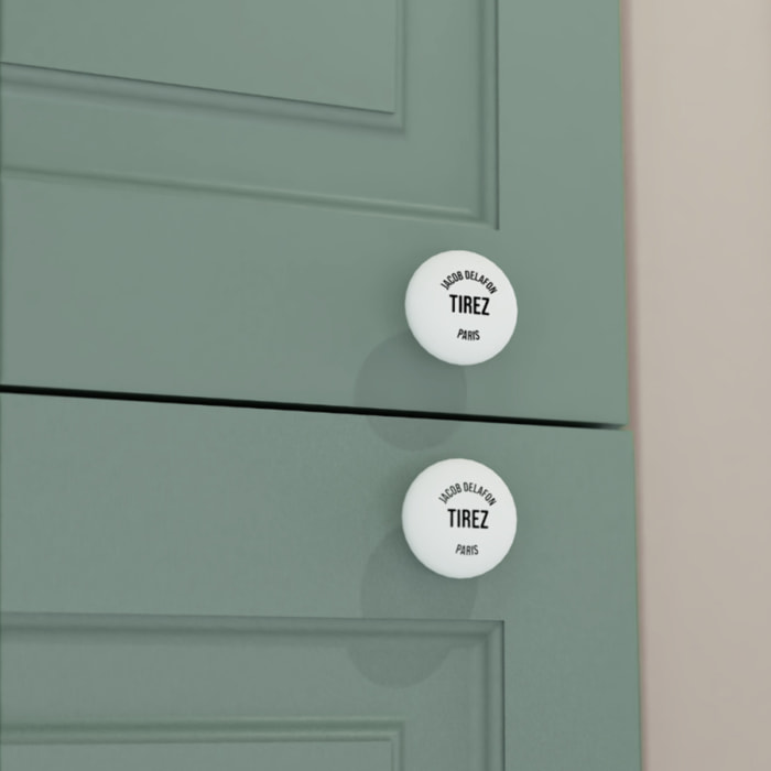 Pack meuble vasque Cléo 1889 vert velours + colonne droite + mitigeur or