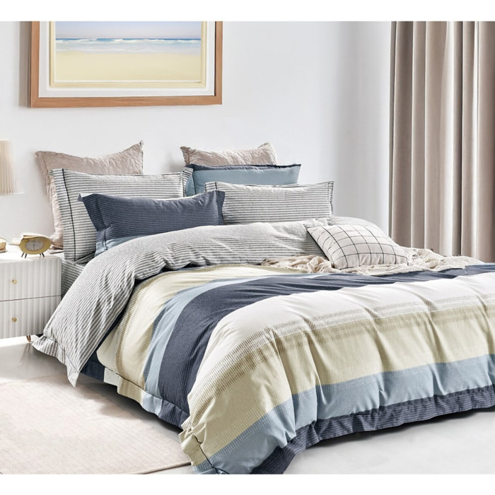 Parure housse de couette avec taie à volant 100% coton - Layera