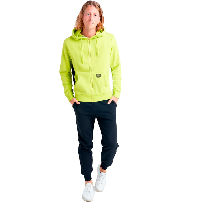 Tuta uomo con cappuccio e zip College Ash