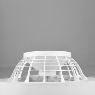 Faresund - Ventilatore e plafoniera LED Ø47 cm con bordo in tessuto bianco, telecomando, dimmer, timer, luce notturna ed effetto stelle