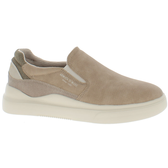 Armata di Mare Scarpe Uomo Slip-On con Soletta Rimovibile in Memory Foam AMU 1D936 Beige