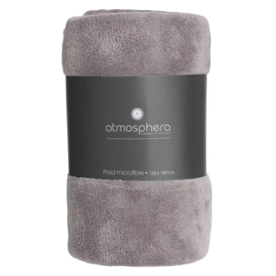 Plaid microfibre gris 125x150cm