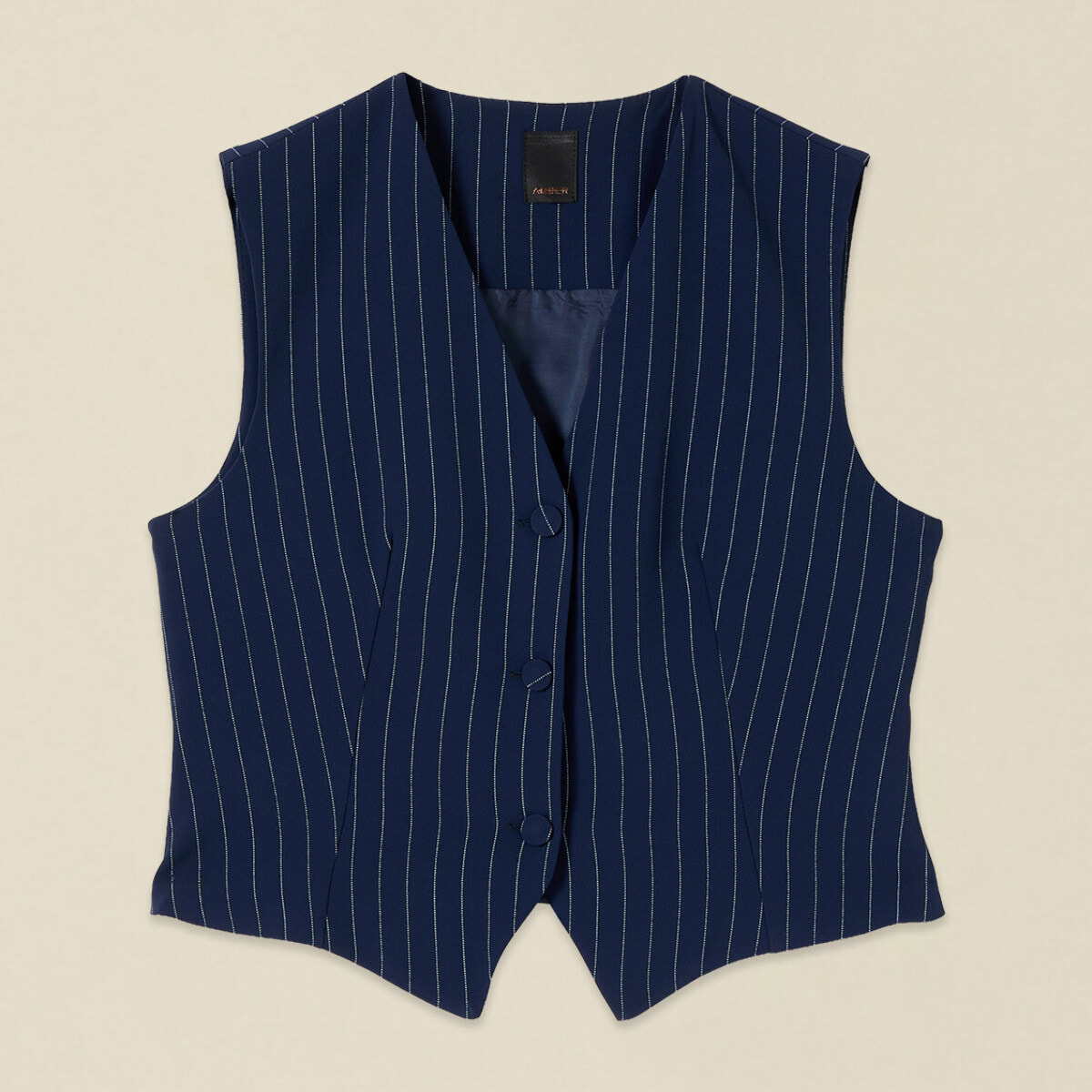 Oltre - Gilet corto gessato - Blu