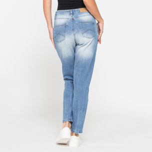 JEANS MOM CINQUE TASCHE IN DENIM STRETCH 12,2oz