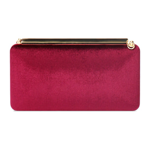 Clutch bordeaux in velluto