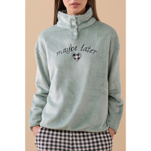 Pigiama donna maybe in coral con collo tre bottoni Noidinotte