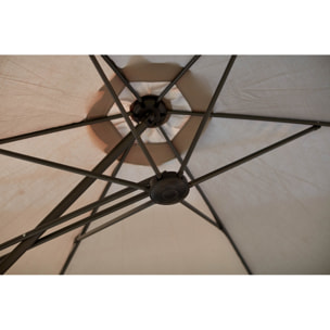Parasol déporté avec ouverture innovante Ø 3 m gris OITIS