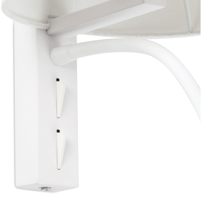 TIRA Lampe applique blanche avec lecteur LED