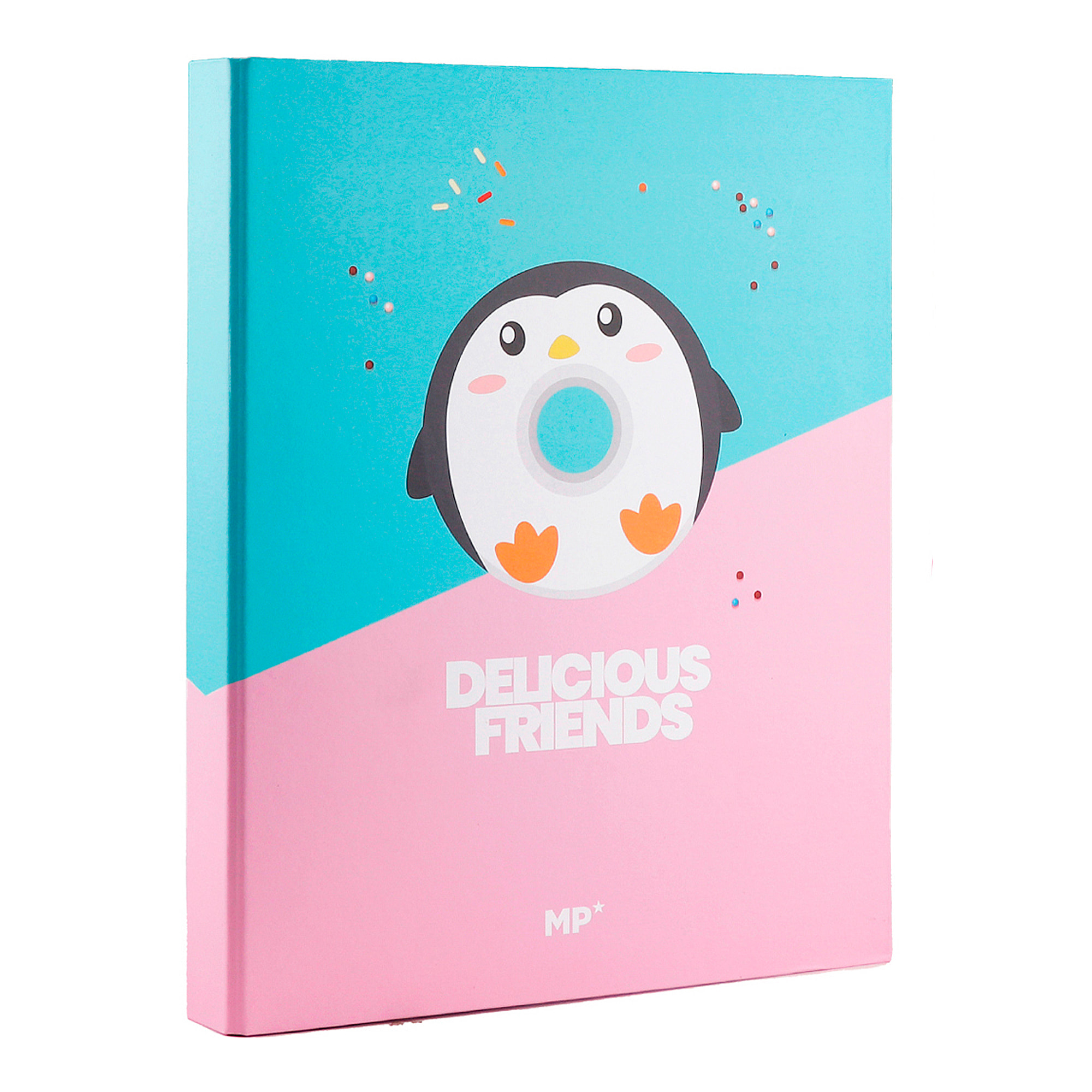 PACK 6 UNIDADES CARPETA CARTÓN 4 ANILLAS Fº DISEÑO DELICIOUS FRIENDS PINGÜINO