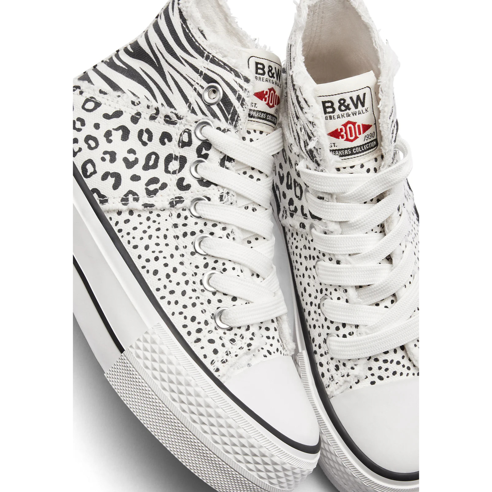 Zapatillas Altas de Niña Estampado de Cebra