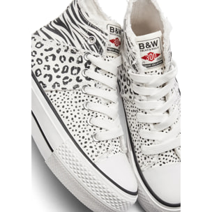 Zapatillas Altas de Niña Estampado de Cebra